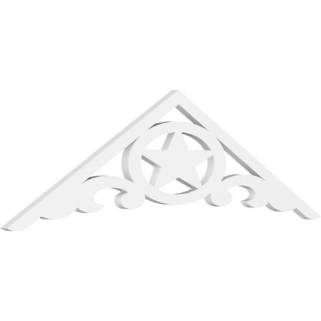 Ekena Millwork Pitch Austin Architectural Grade PVC Gable Pediment, 48"W x 14"H x 1"P (7/12) GPP048X014X100AUS